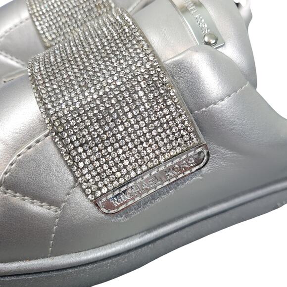 Michael Kors Girl's Ivy Candy Slip-On Sneakers Sz 3 Low Top Muted Silver - Picture 8 of 15